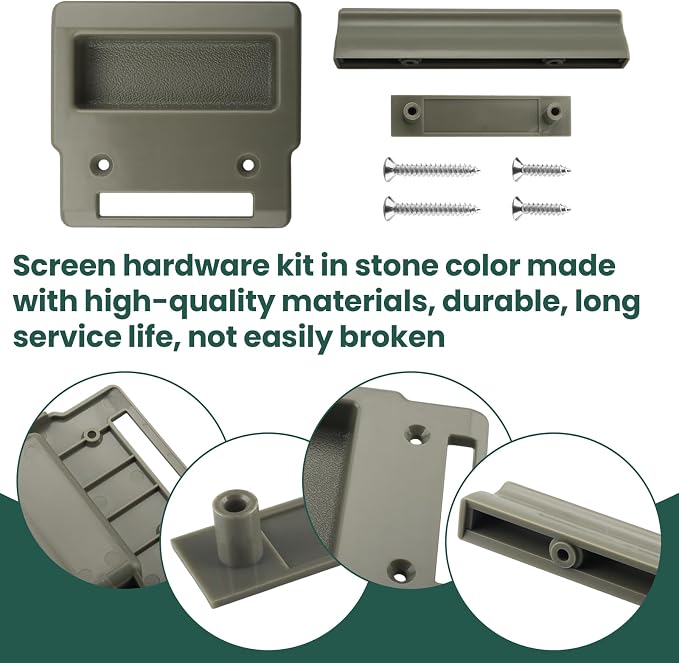 Stone Screen Hardware kit for Andersen Screen Door Handle | Sliding Screen Door - Image 3