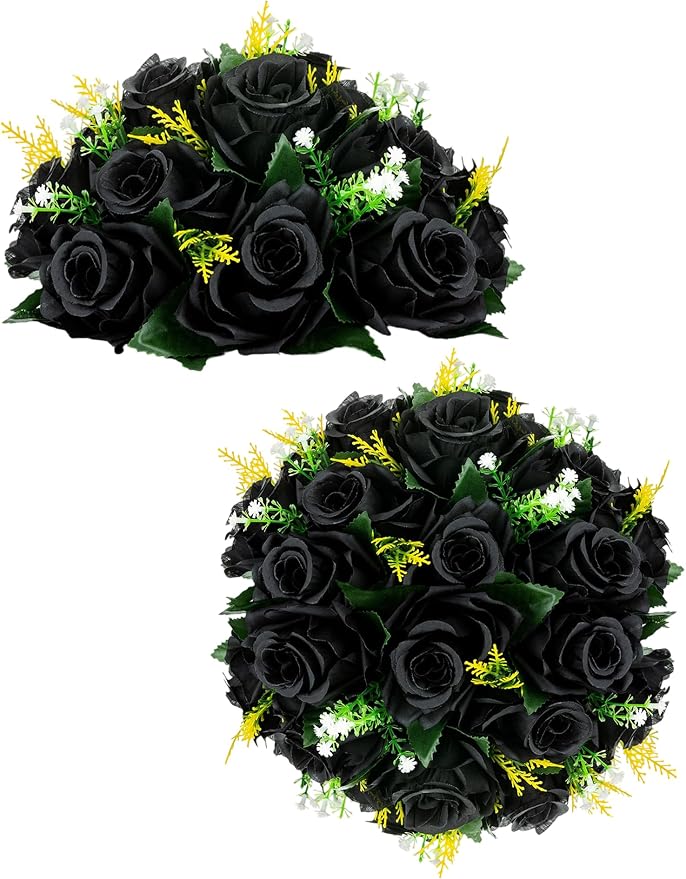 BLOSMON Black Rose Flower Balls by Blosmon