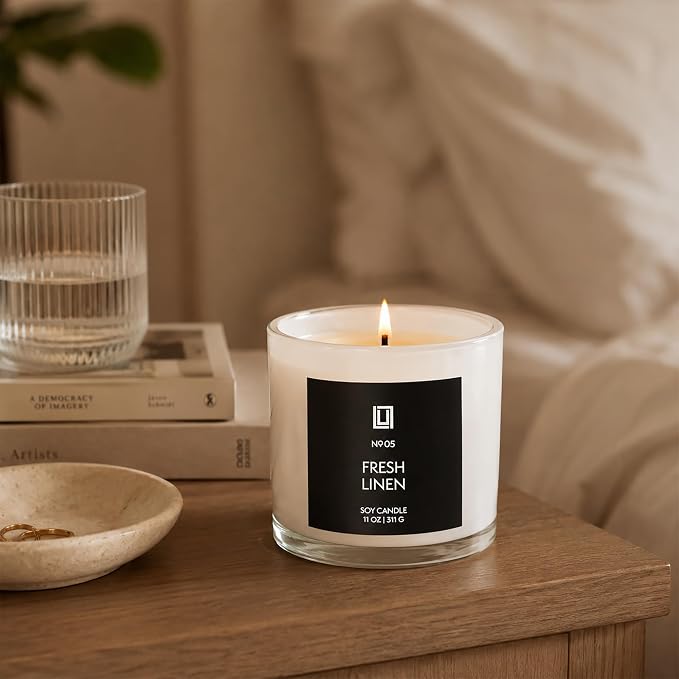 Lulu Candles | Fresh Linen | Luxury Scented Soy Jar Candle | Hand Poured in The - Image 7