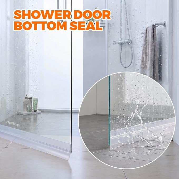 Holikme Weather Stripping Door Seal, Shower Door Bottom Seal, 1.4" W-65Feet | - Image 2