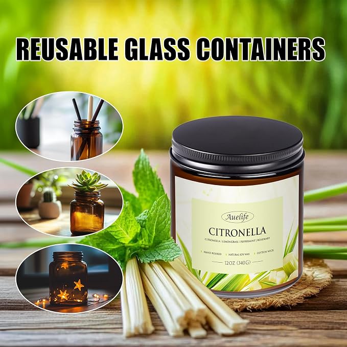 Scented Candles, 12oz Large 3-Wick Candle - Image 4