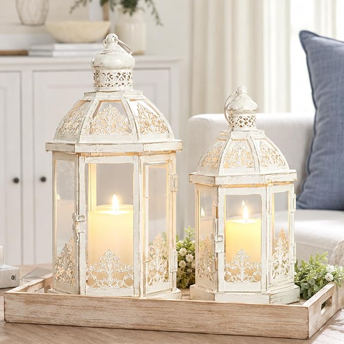 Lanterns Decorative Outdoor&Indoor, Candle Holder by NEEDOMO-LightUpYourSpace