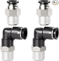 TAILONZ PNEUMATIC Elbow and Straight Combination 1/2 Inch Tube OD x 1/4 Inch by TAILONZPNEUMATIC