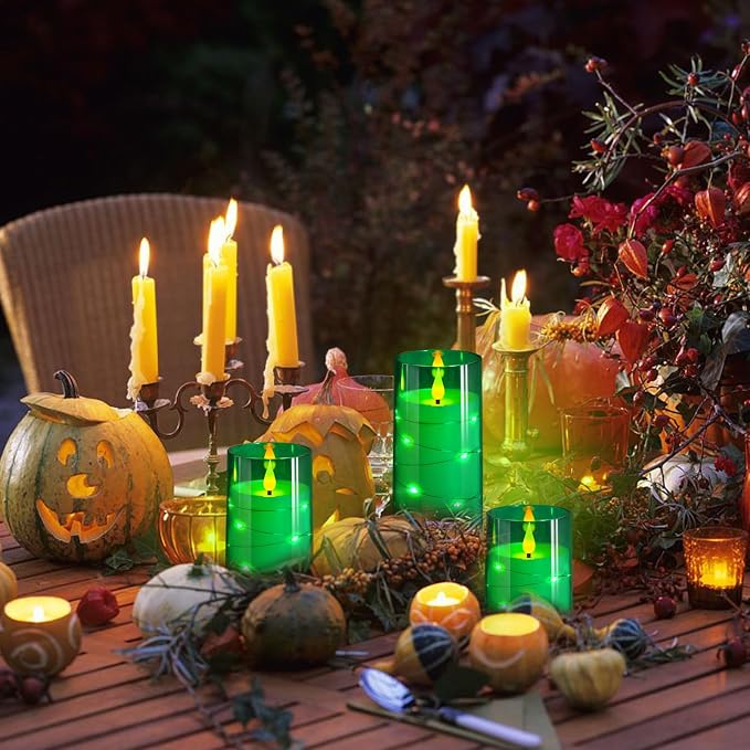 NURADA Flickering Flameless Candles: Built-in Star String Acrylic Battery - Image 6