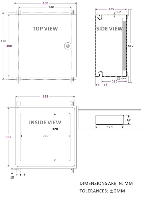 IP65 Weatherproof Metal Box Wall-Mounted Electronic Equipment Enclosure Box - Image 5
