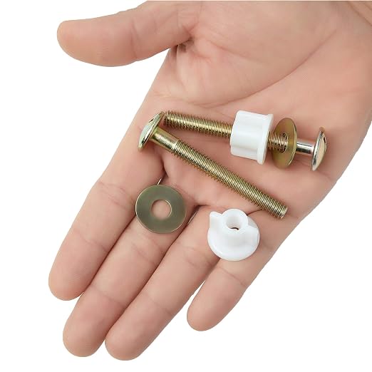 2Pcs Toilet Seat Screws, Steel Toilet Seat Hinge Bolts and Nuts, Heavy Duty - Image 2