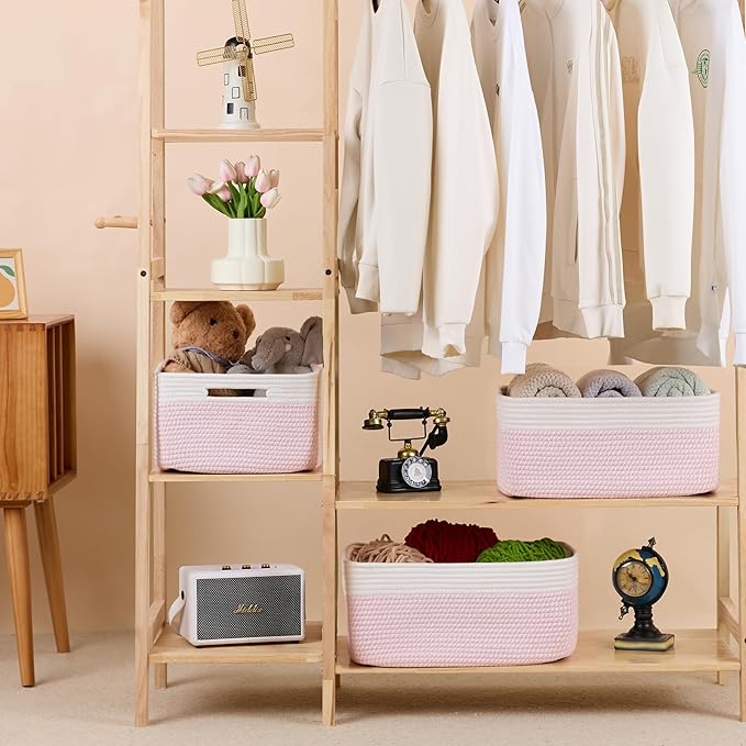 MiniArk Large Storage Baskets for Shelves, Baby Nursery, Toy Baskets Box - Image 3