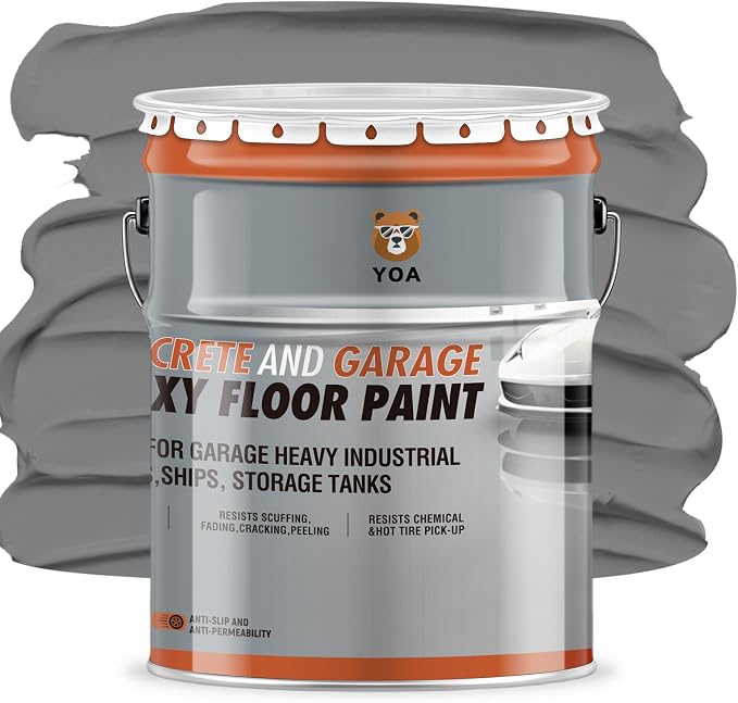 YOA Epoxy Floor Paint Kit, 4 Gallon Light Gray by YOA