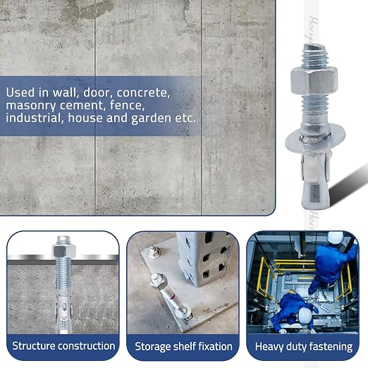 1/2 Concrete Anchors, 1/2 Wedge Anchors Bolts, 2-3/4" L, equipment bases - Image 4