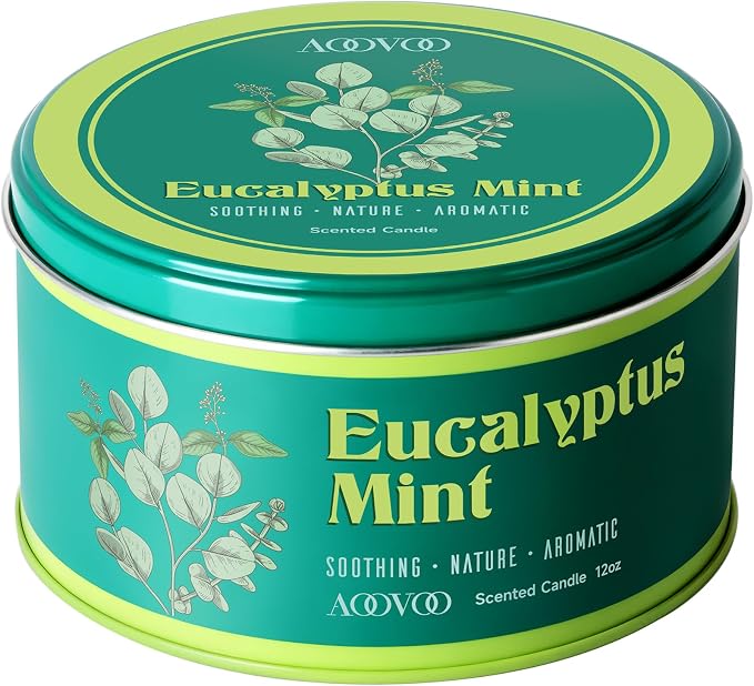 AOOVOO Eucalyptus Mint Candle for Relax - 12oz Scented Candle - Image 8
