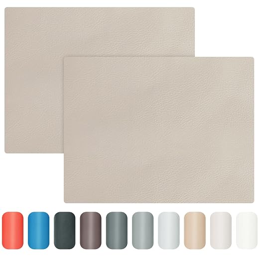 Leather Repair Patch 8x11 inch 2 Pcs, Self Adhesive Vinyl Repair Patch Kit by ALLFORYOU