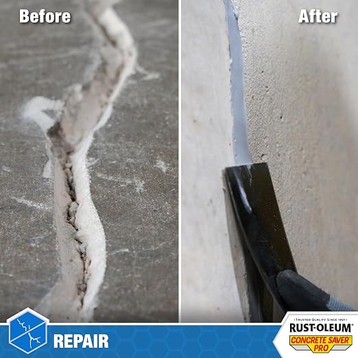 Rust-Oleum Concrete Crack Repair, Limestone | 8.6oz quick-set concrete crack - Image 2