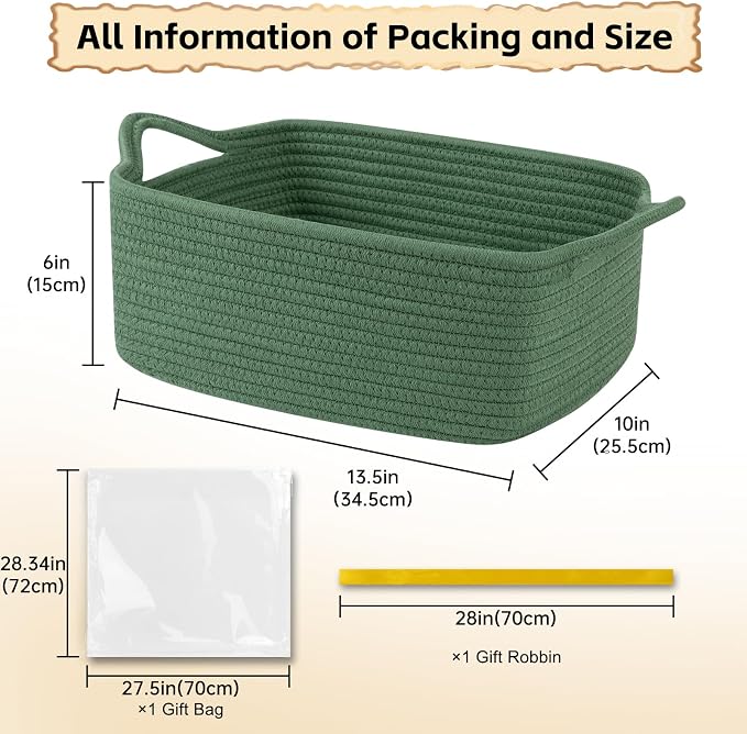 OIAHOMY Woven Basket, Gift Basket Empty - Image 2
