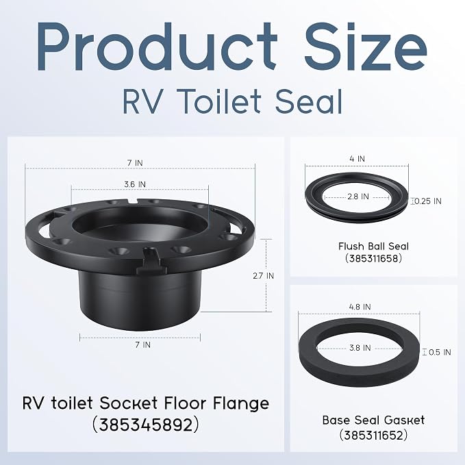 RV Toilet Seal & 3 Inch Socket Floor Flange Kit - Image 6