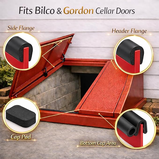 Basement Door Seal Kit for Bilco & Gordon – Replacement Weatherstrip Set - Image 4