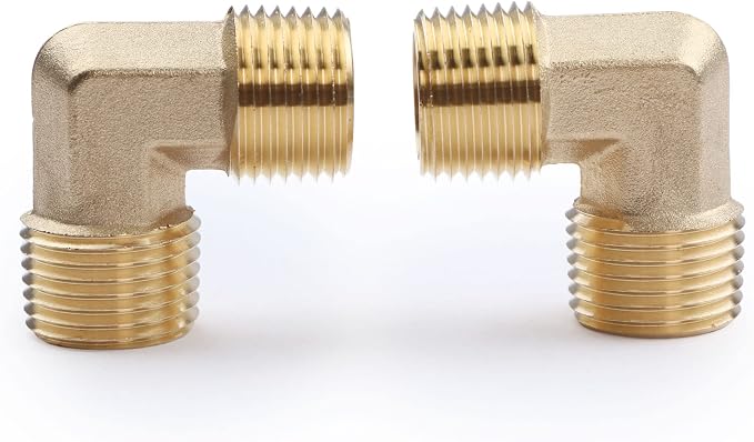 U.S. Solid 2pcs 90 Degree Barstock Street Elbow Brass Pipe Fitting 1/2" NPT - Image 6