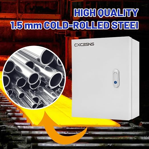 Electrical Junction Box 16x12x6, NEMA 4X IP66 Steel Enclosure Box | 1.5mm steel - Image 7