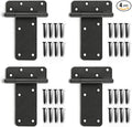 4 Pack 6" Door Hinges, 280 Lbs Capacity Heavy Duty Gate Hinges | Matte black by Pubotlu