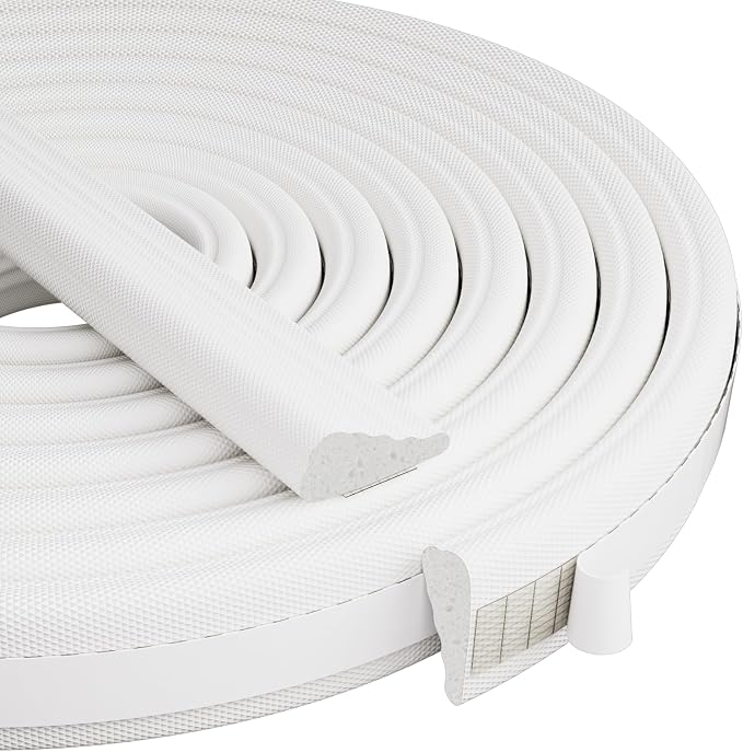 Kneelisa 118” Wedge-Shape Foam Window Weather Stripping Door Seal | by KNEELISA