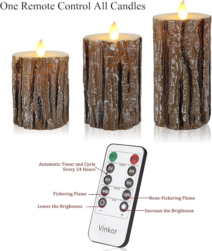 Flameless Candles Battery Operated Candles Real Wax Pillar LED Candles - Image 6