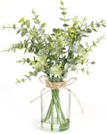 Muhanjia Artificial Eucalyptus Stems in Glass Vase by Muhanjia