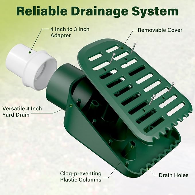 4in. Grate Yard Drain, Yard Drain Emitter - Image 3