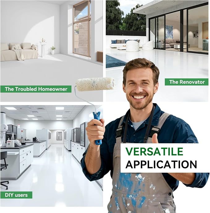 5 gallon, Professional Floor or Wall Paint Kit) -Acrylic Concrete Coating - Image 5