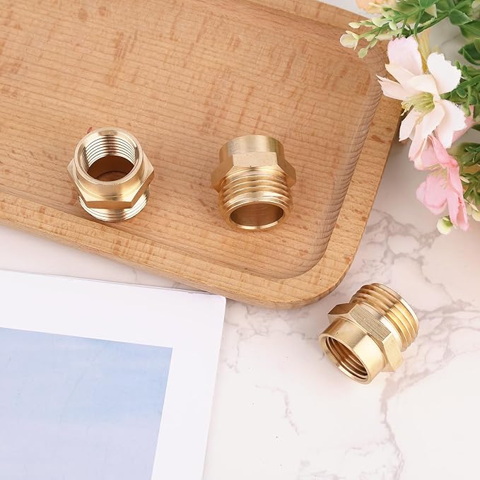 3pcs Garden Hose Adapter, 1/2" NPT Female to 3/4" GHT Male Hose Connector | - Image 6