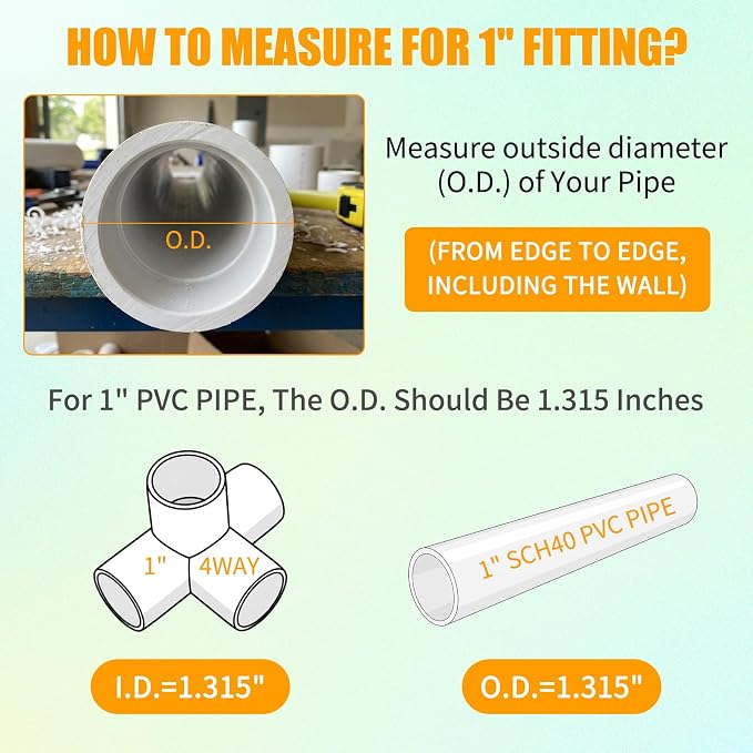 1" PVC Fittings 4 Way, Heavy Duty Furniture Grade Elbow Connector - Image 5
