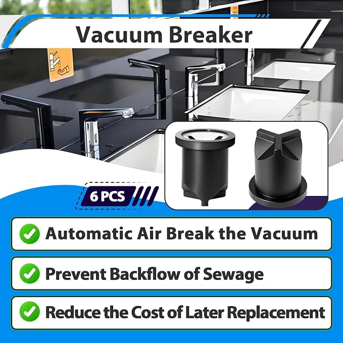 6 Pcs V-551-A Vacuum Breaker Repair Kit Compatible - Image 2