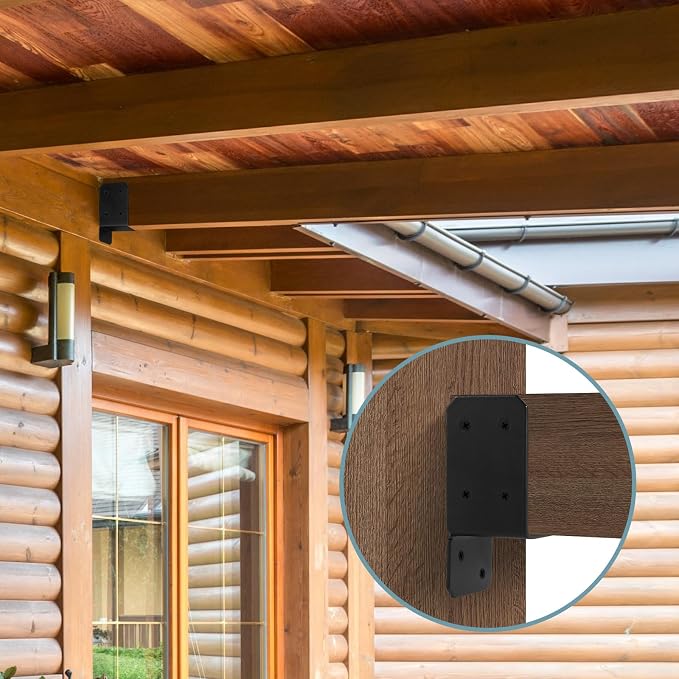 8pcs Black Caps Tie Bracket for 2x4 - Image 3