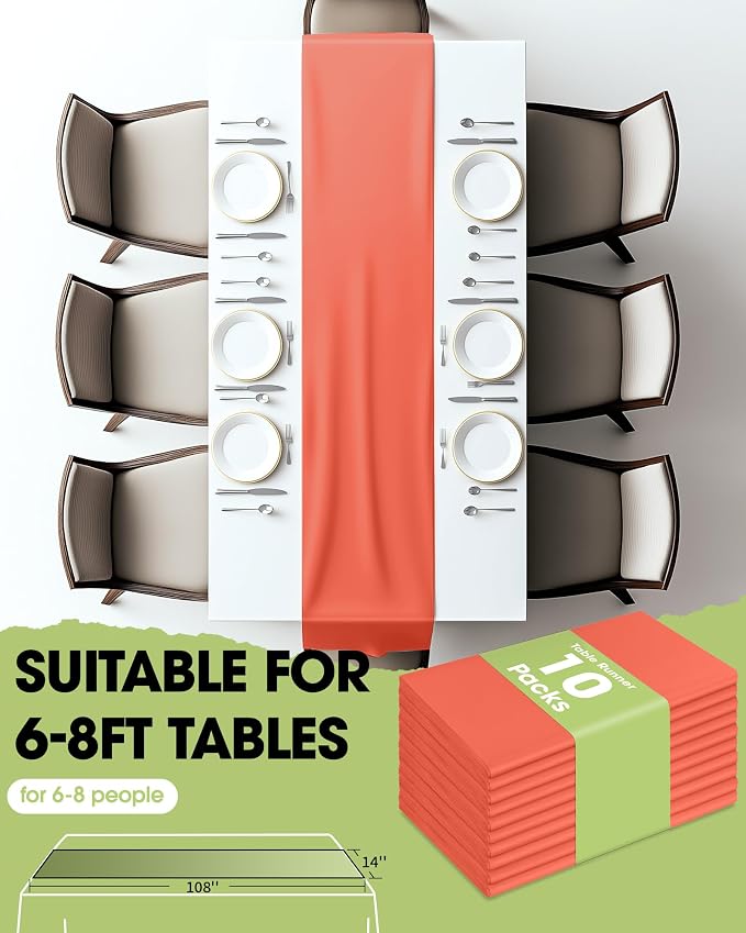 Pureegg Orange Plastic Table Runners - Image 5