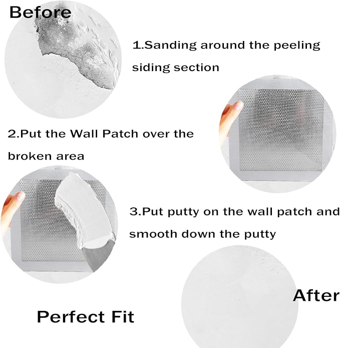 3 Pcs Wall Patch Repair Kit, Large Hole Sheet Rock Patch - Image 5