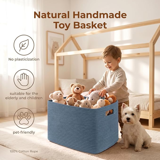 OIAHOMY 75L Large Blanket Basket, Woven Storage Basket - Image 9