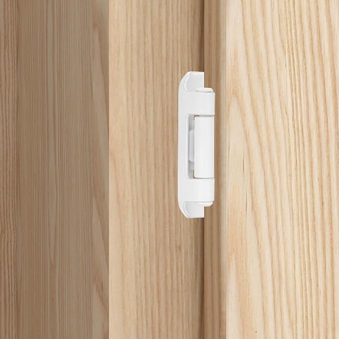 White Cabinet Hinges, 1/2” Overlay, 4 Pack | - Image 3