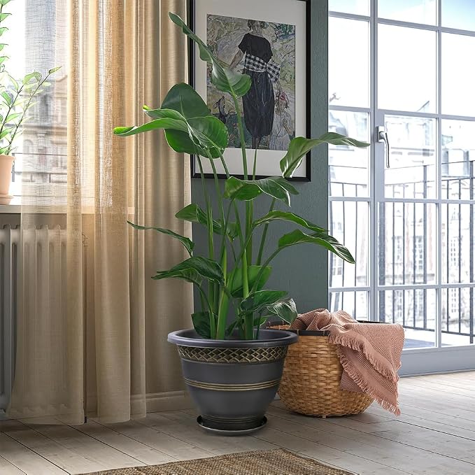 16 Inch Plaid Plant Pots 4 Pack - Image 5