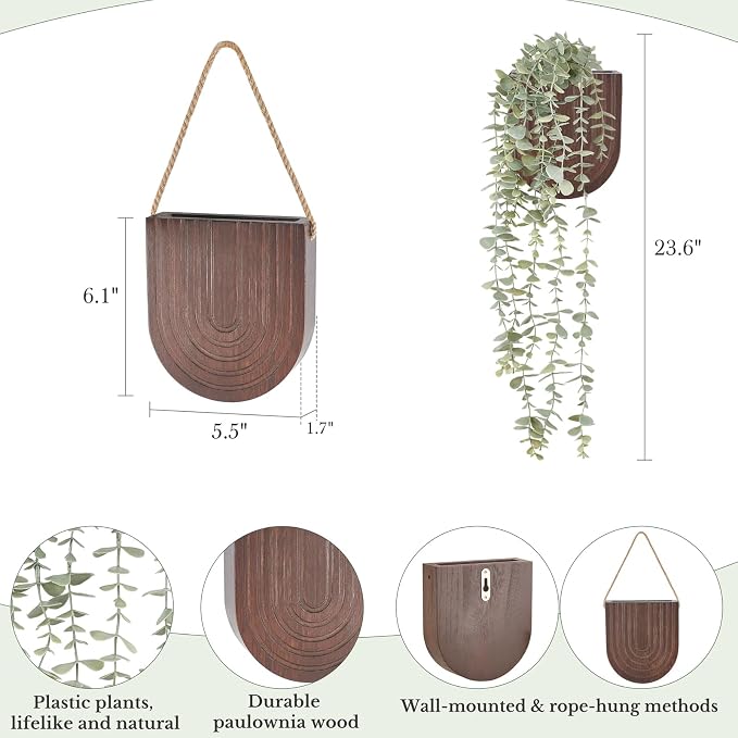 Dahey 2 Pack Wall Planter Vase - Image 2