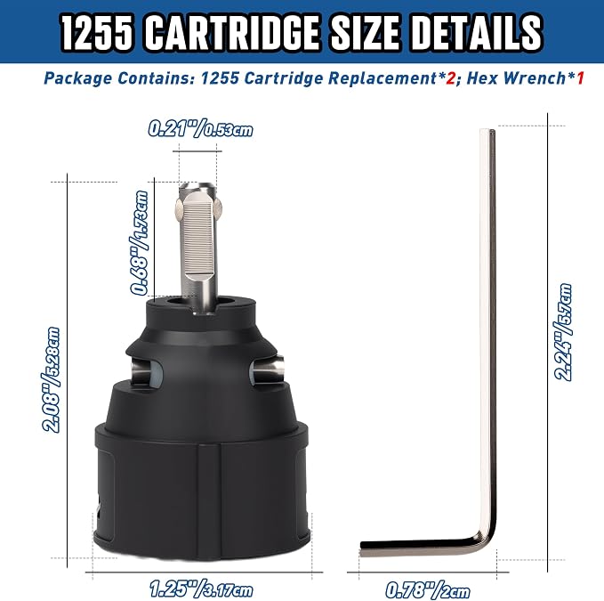 1255 Replacement Cartridge for Moen Single Handle Kitchen Lavatory Models Fixes - Image 2