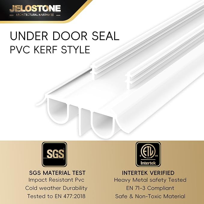 2 Pack - 36" Kerf-In Door Bottom Seal Replacement, Double Bulb Weather Stripping - Image 3