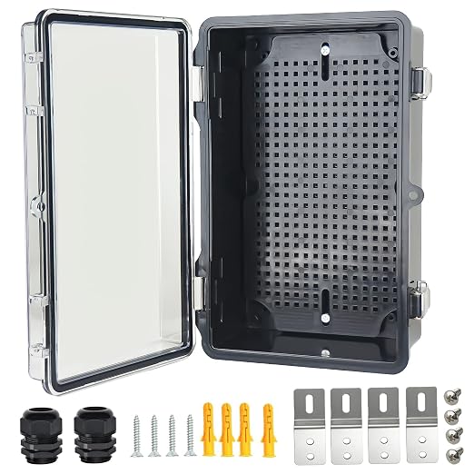 Electrical Junction Box, IP67 Waterproof Outdoor Box ABS Plastic Enclosure by Qukipet