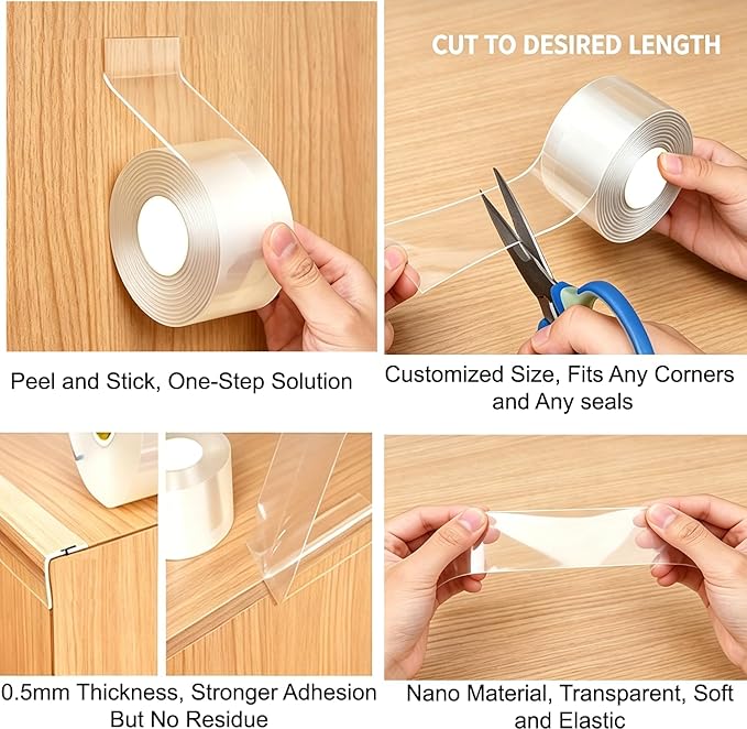 Transparent Window Weather Sealing Tape 2 Inch x 33 FT Weather Stripping - Image 4