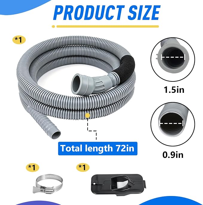 DC97-18682D DC97-18682C Washing Machine Drain Hose | Compatible - Image 3