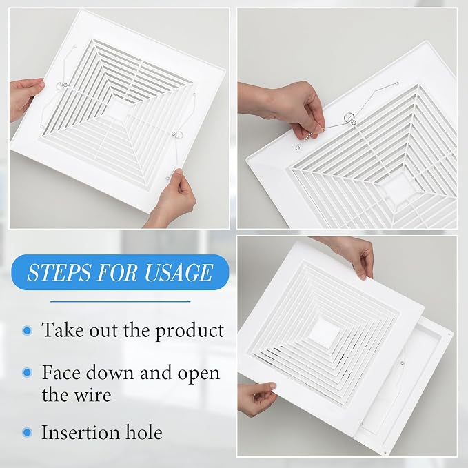Baquler 2 Pcs 11 x 11'' Exhaust Bathroom Fan Cover - Image 4
