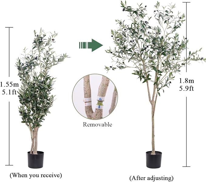 6FT Artificial Olive Tree Indoor - Image 7