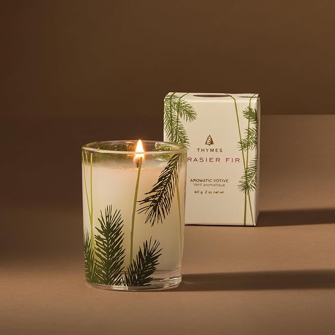 Thymes Frasier Fir Pine Needle Candle – Holiday Candles - Image 2