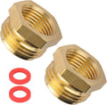 Garden Hose Adapter, 3/4" GHT Male to 1/2" NPT Female Connector | GHT to NPT by Sanpaint