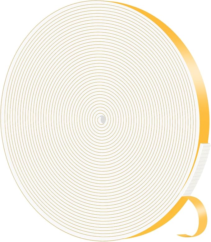 Foam Weather Stripping Tape, High Density CR, 1/2 in x 1/16 in x 33Ft | Weather by MIKONIYA