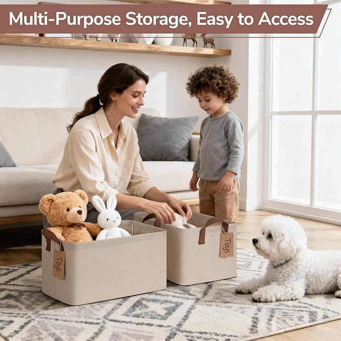 CHICVITA 4 Pack Fabric Storage Bins - Image 6