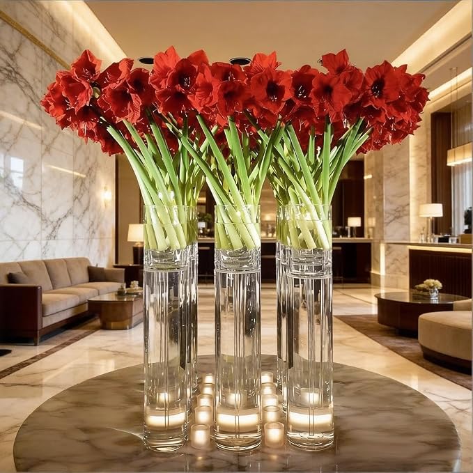 CYS EXCEL Cylinder Clear | Multiple Size Choices Glass Flower Centerpieces | - Image 6