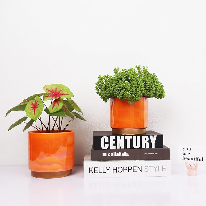 Gepege Ceramic Plant Pots for Indoor Plants, Planters - Image 5